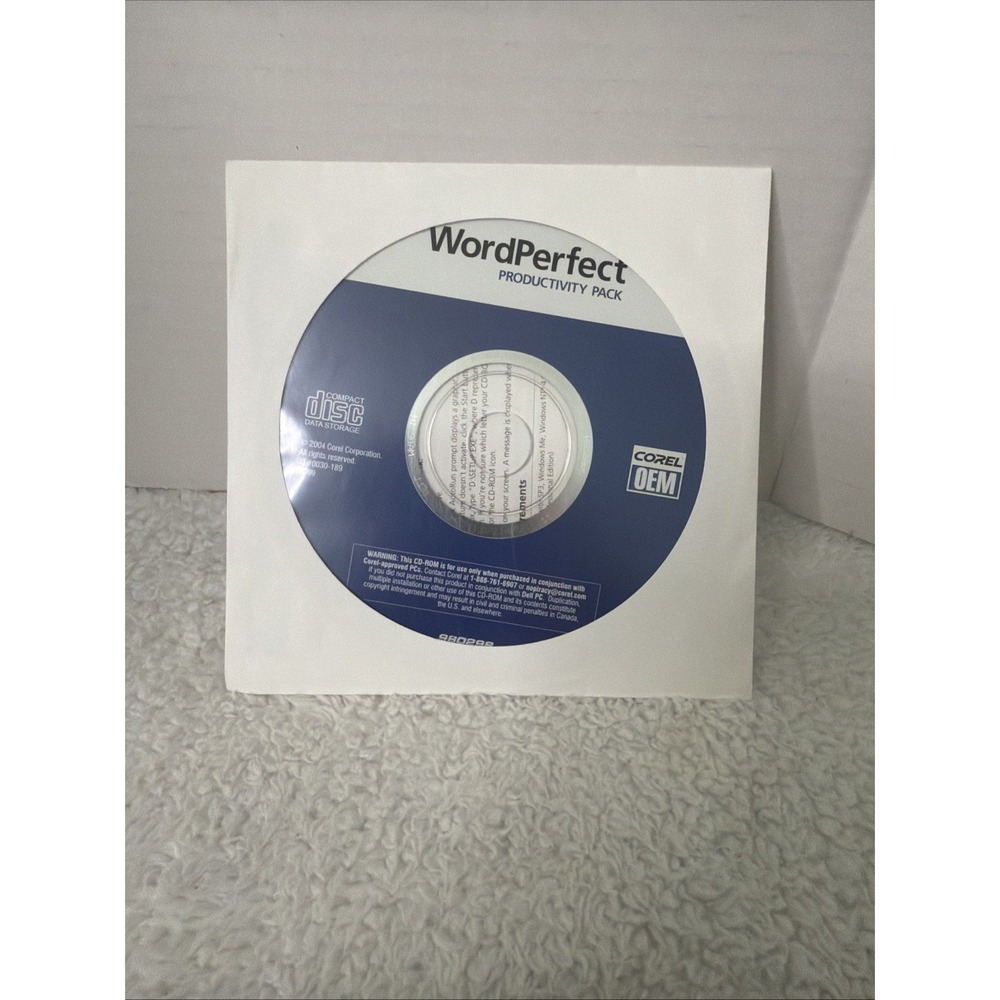 Corel WordPerfect Productivity Pack 2003 PC CD ROM OEM Windows Word Perfect